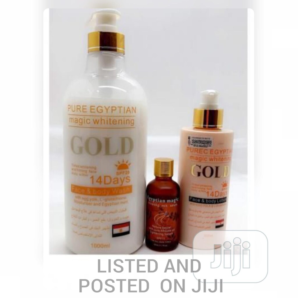 Pure Egyptian Magic Whitening Set, Shower Gel, Oil, Lotion in Lekki